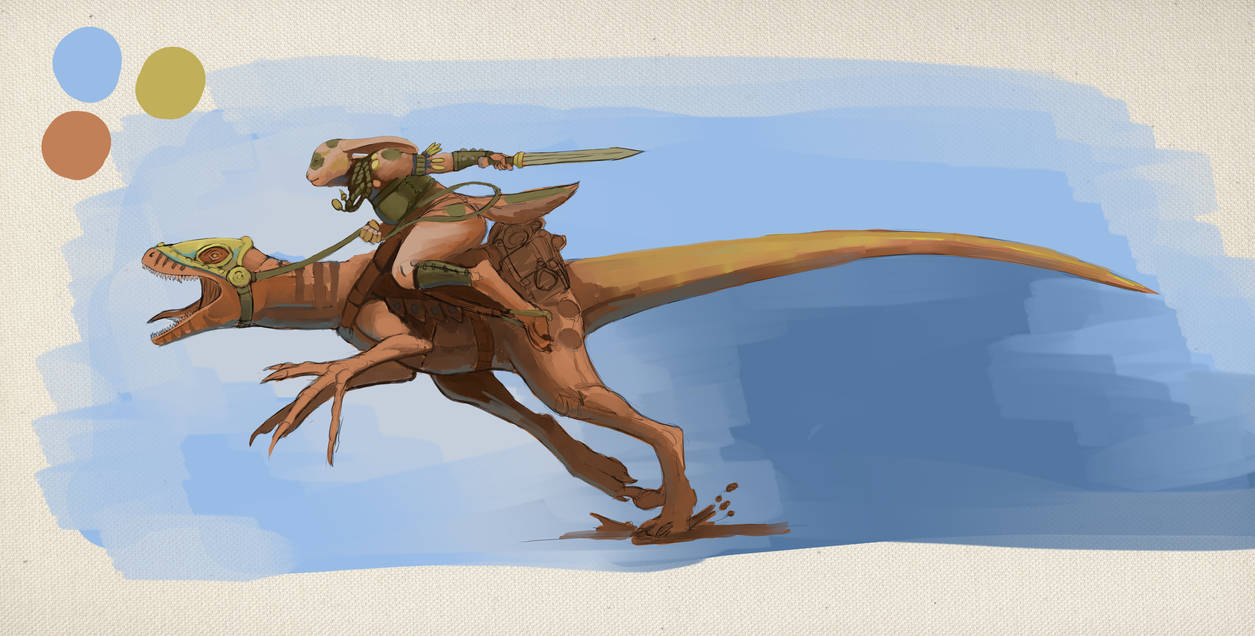 Flynt The Raptor raptor rider by hattonslayden on DeviantArt