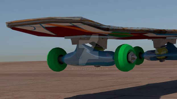 Arnold render of mechanically correct sk8board