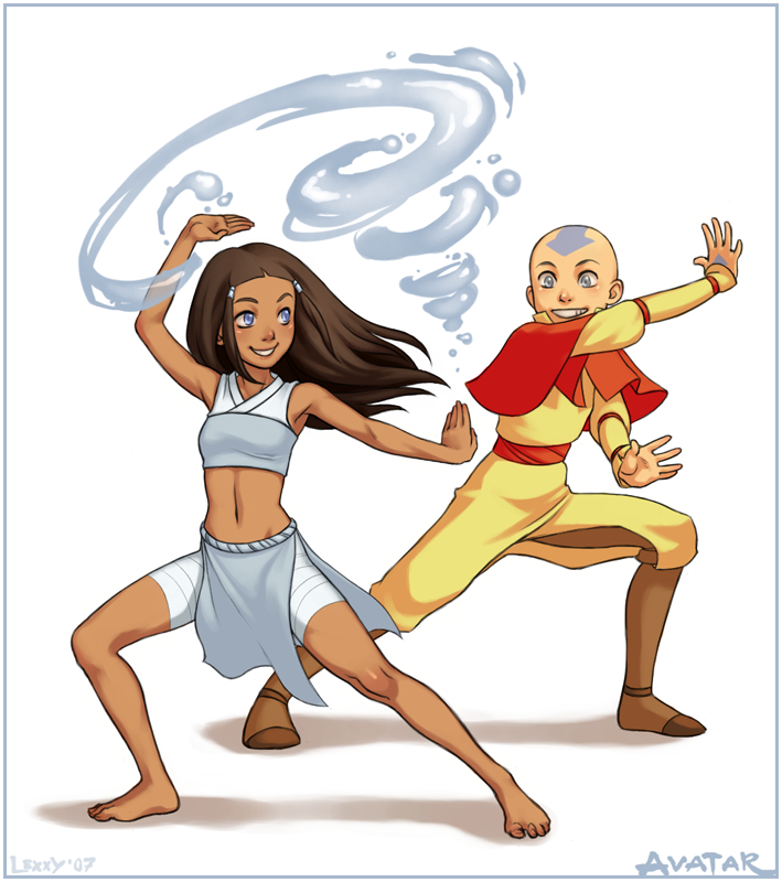 COMMISSION: Katara and Aang by lexxercise