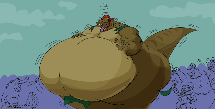 Kingzilla2 Fattening t-rex by kingzilla2 on DeviantArt