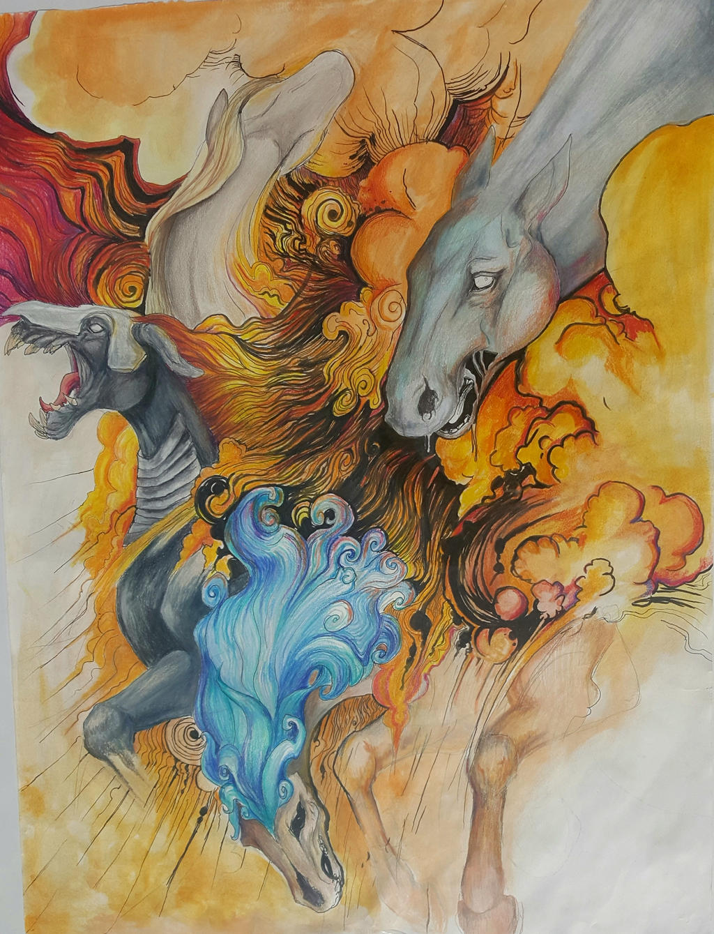 The Four Horses by kyrisnowpaw