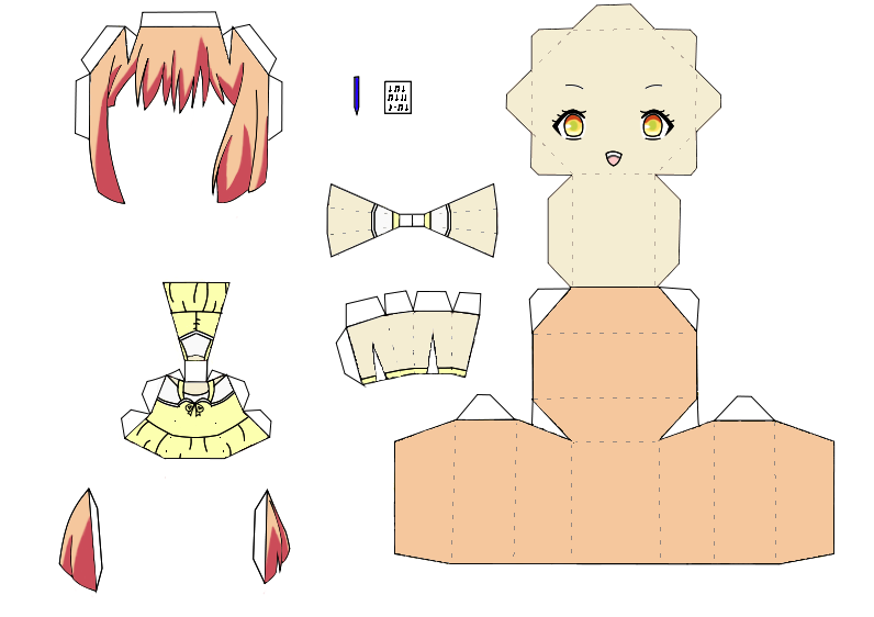 Nanami Haruka Papercraft Template