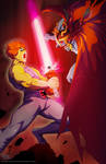 Thundercats-Lion-O VS Mumm-Ra by DjWelch