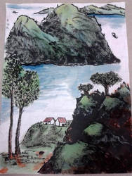 Chinese Scenery Painting by Wumzie