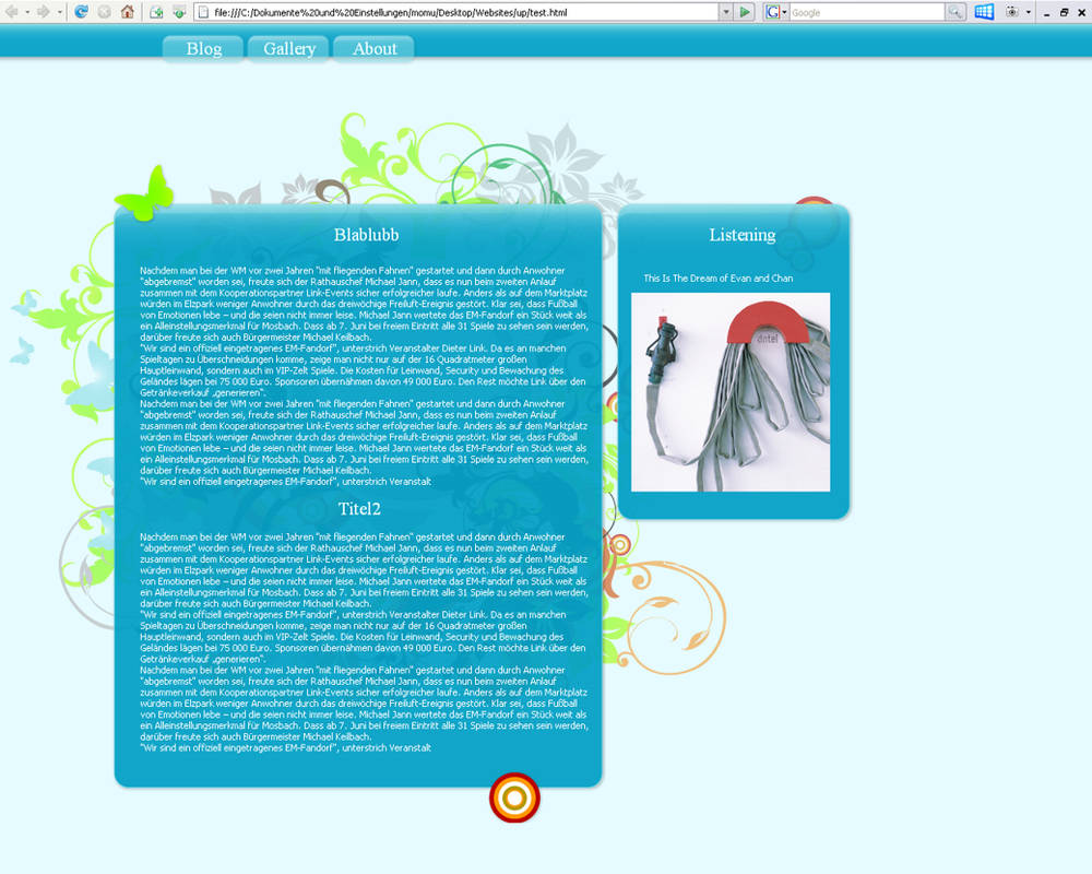 floral css template by moemos on DeviantArt