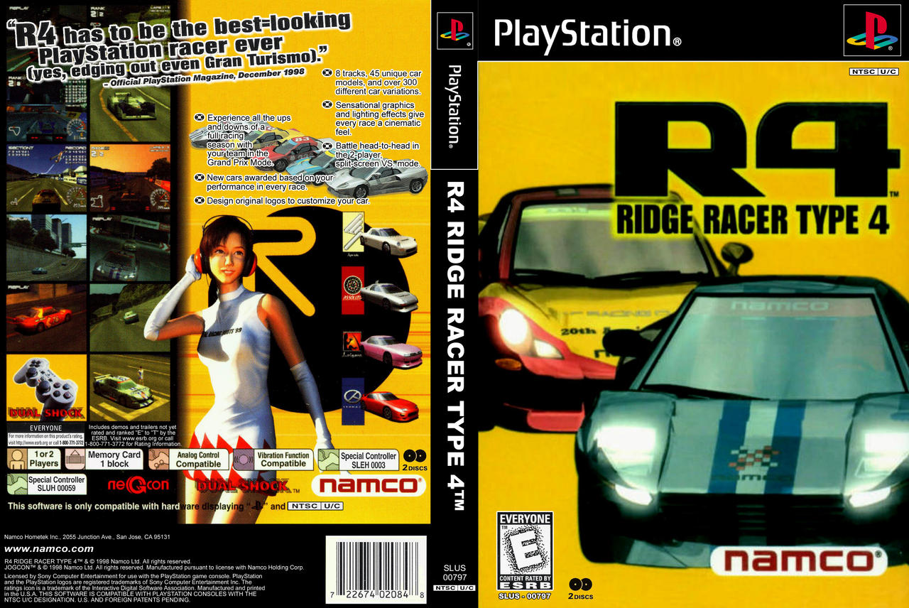R4 Ridge Racer Type 4 PlayStation PSone DVD Cover by clairedelune2501 ...