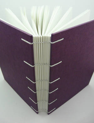 A5 lined purple coptic journal outside by ThePressGang-ink A5 lined purple coptic journal outside by ThePressGang-ink
