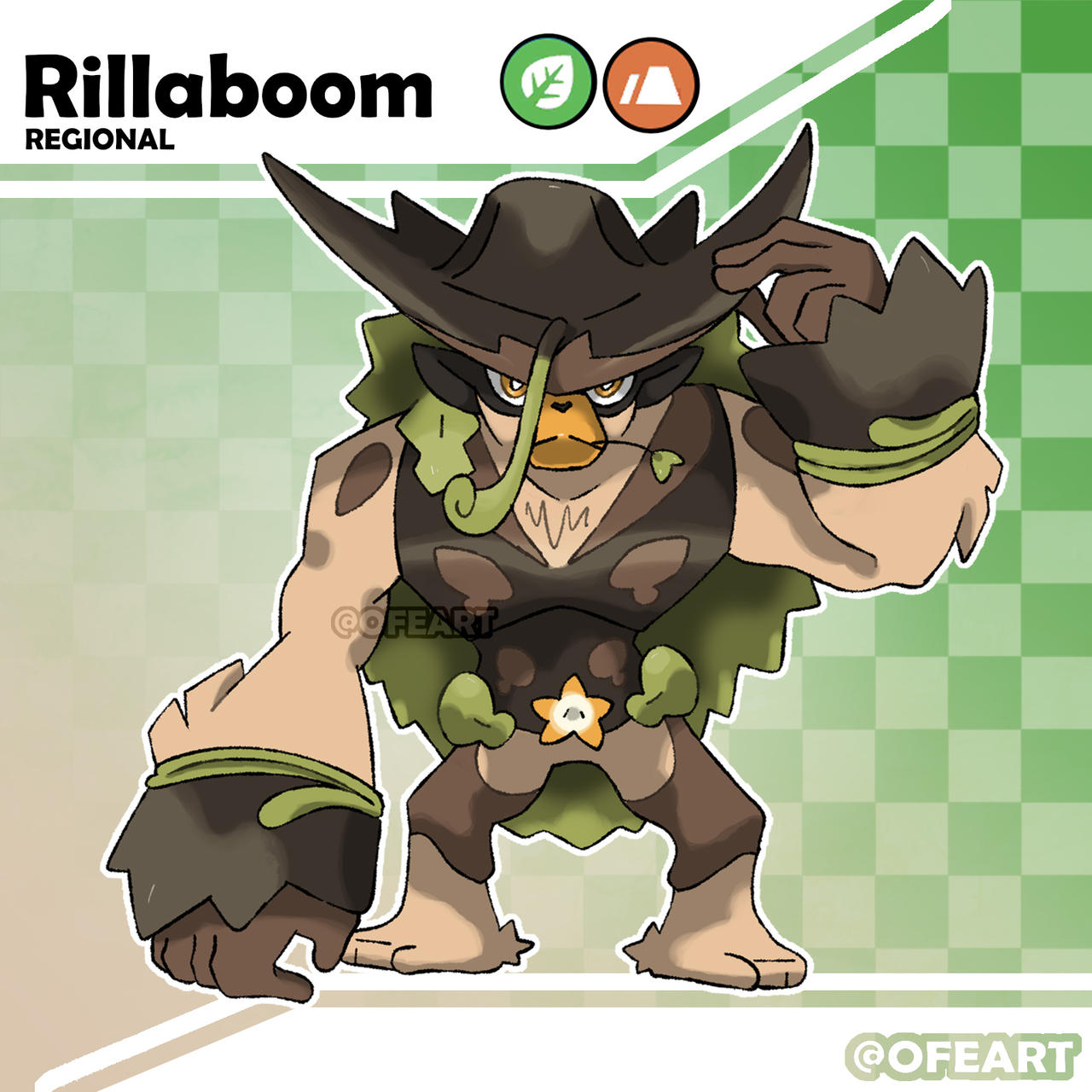 Pokemon Rillaboom Deviantart Unova Rillaboom - REGIONAL FORM by Ofeart on DeviantArt