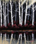 Mirrored Birches 2 by Kchan27