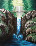 Multnomah Falls larger version by Kchan27