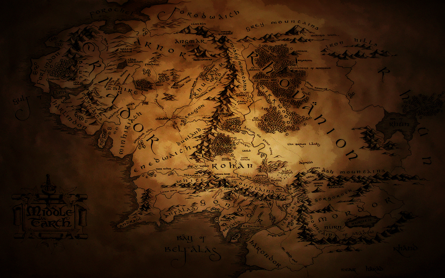 Middle Earth Map Wallpaper 2 by JohnnySlowhand on DeviantArt