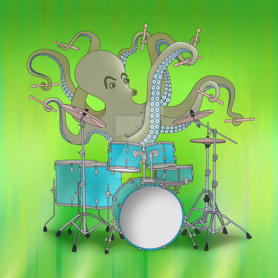 Octopus Playing Drums by OrnaA on DeviantArt