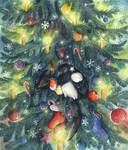 Christmas Birds by kiriOkami Christmas Birds by kiriOkami