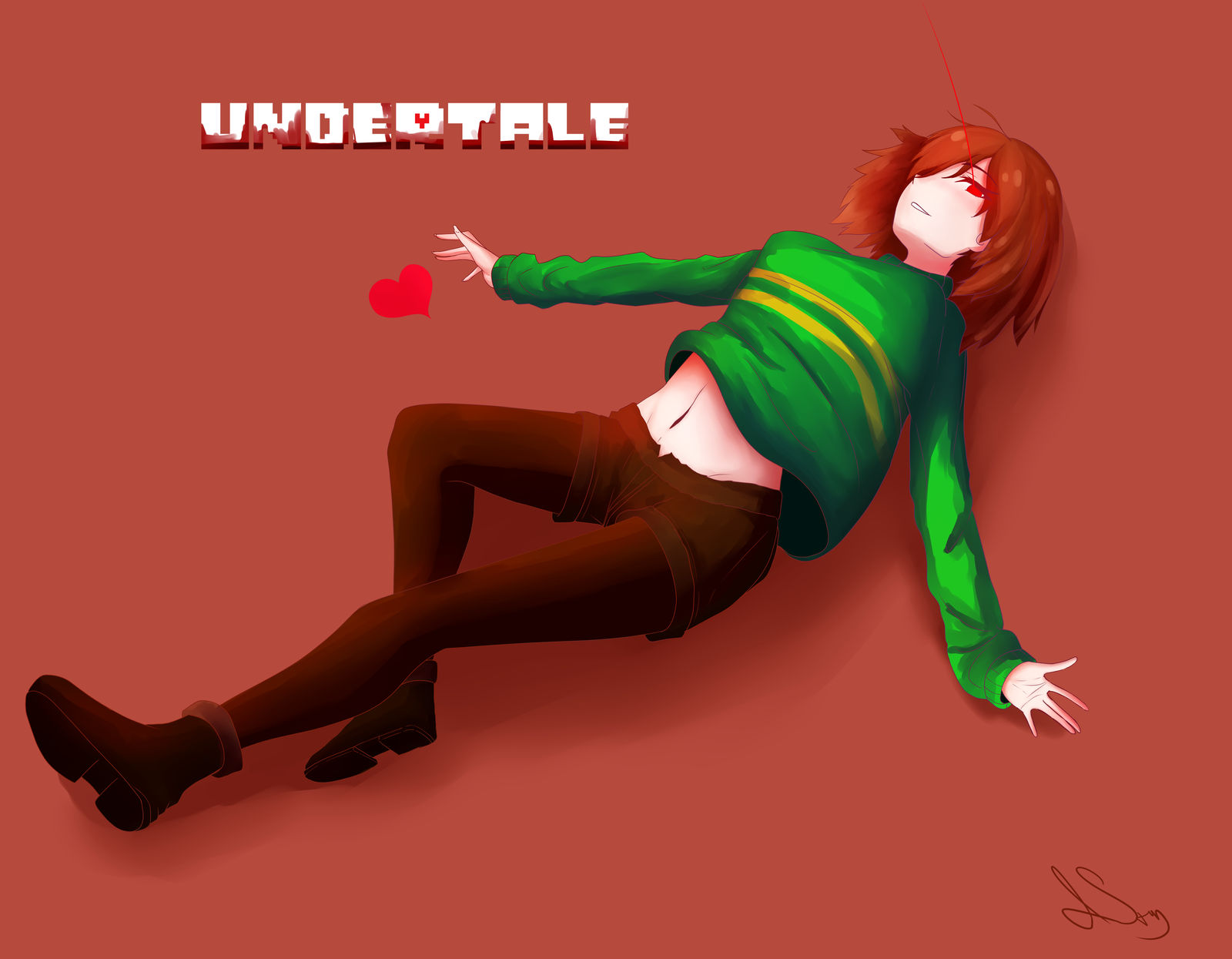 Undertale Chara Anime Style By Frizzyneko On Deviantart