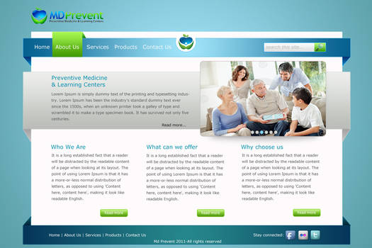 Web site layout for medicine