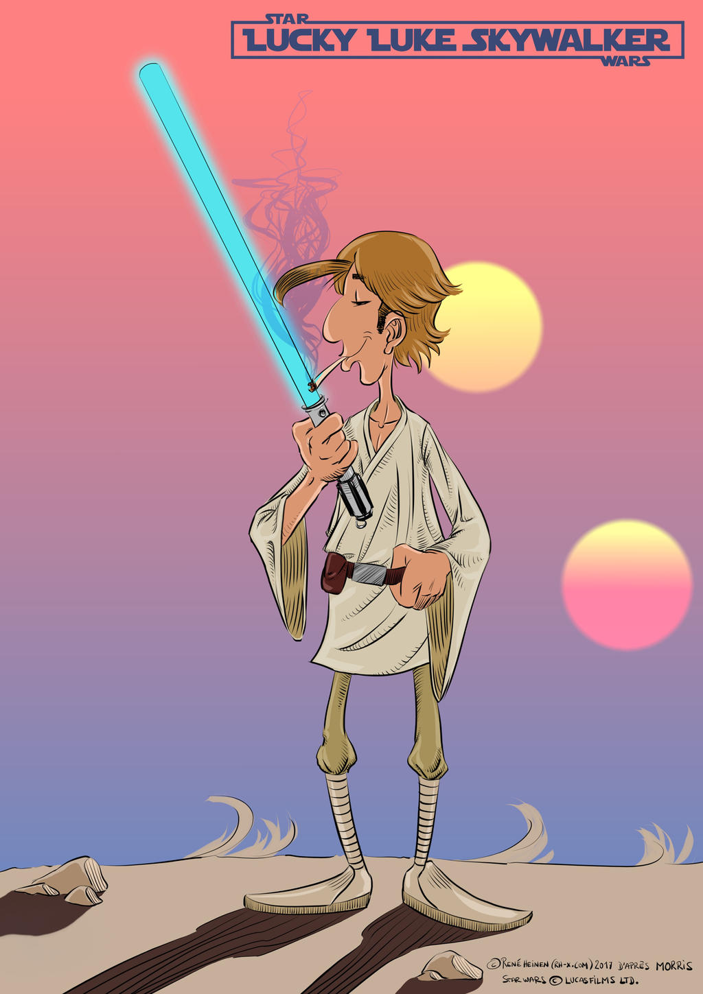 Lucky Luke Skywalker by rh-x