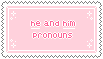 he // him pronouns stamp .