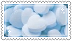 blue heart candies stamp .