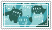 blue cats stamp .