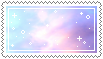 rainbow clouds stamp .
