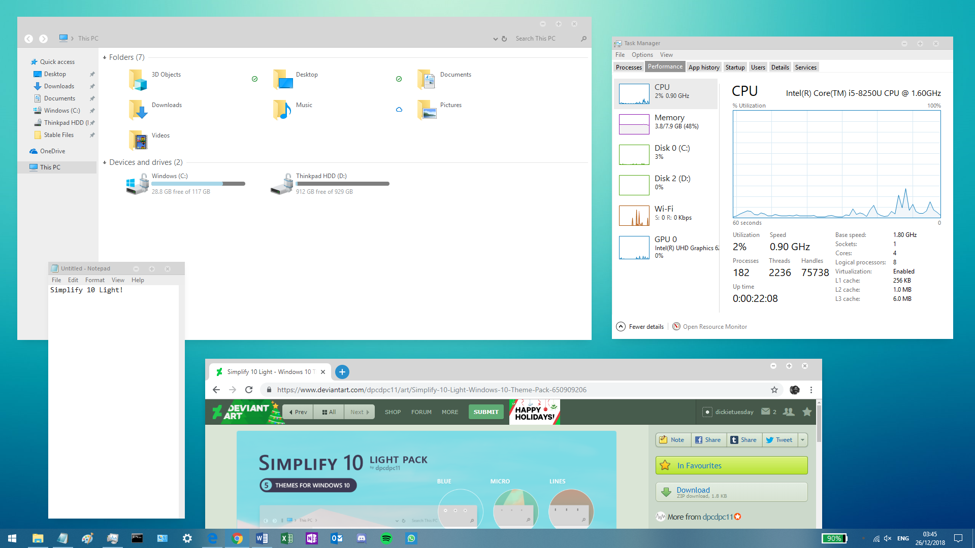 Simplify 10 Light - Awesome theme! by dickietuesday on DeviantArt