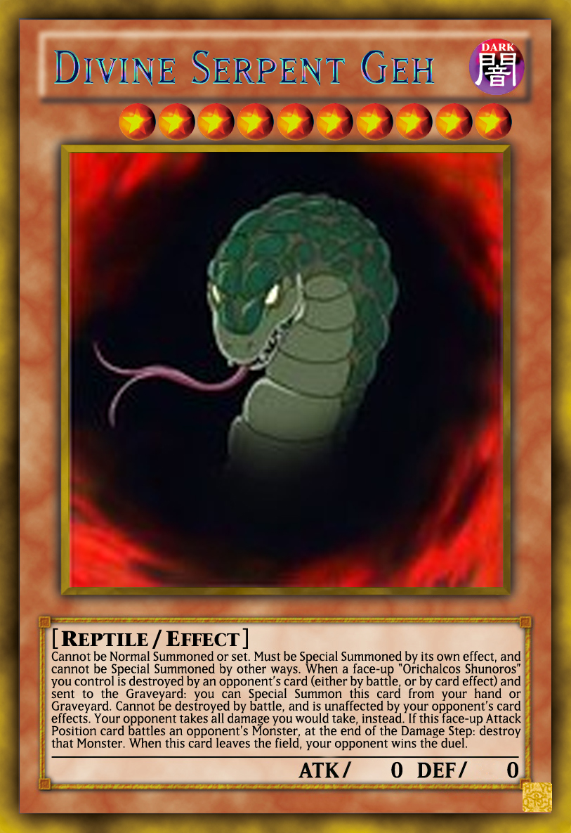 yugioh divine serpent geh deck - DLCS-EN142 - Common 0 Cannot be Normal Summoned/Set Divine Serpent Geh (Card)/(Custom) |