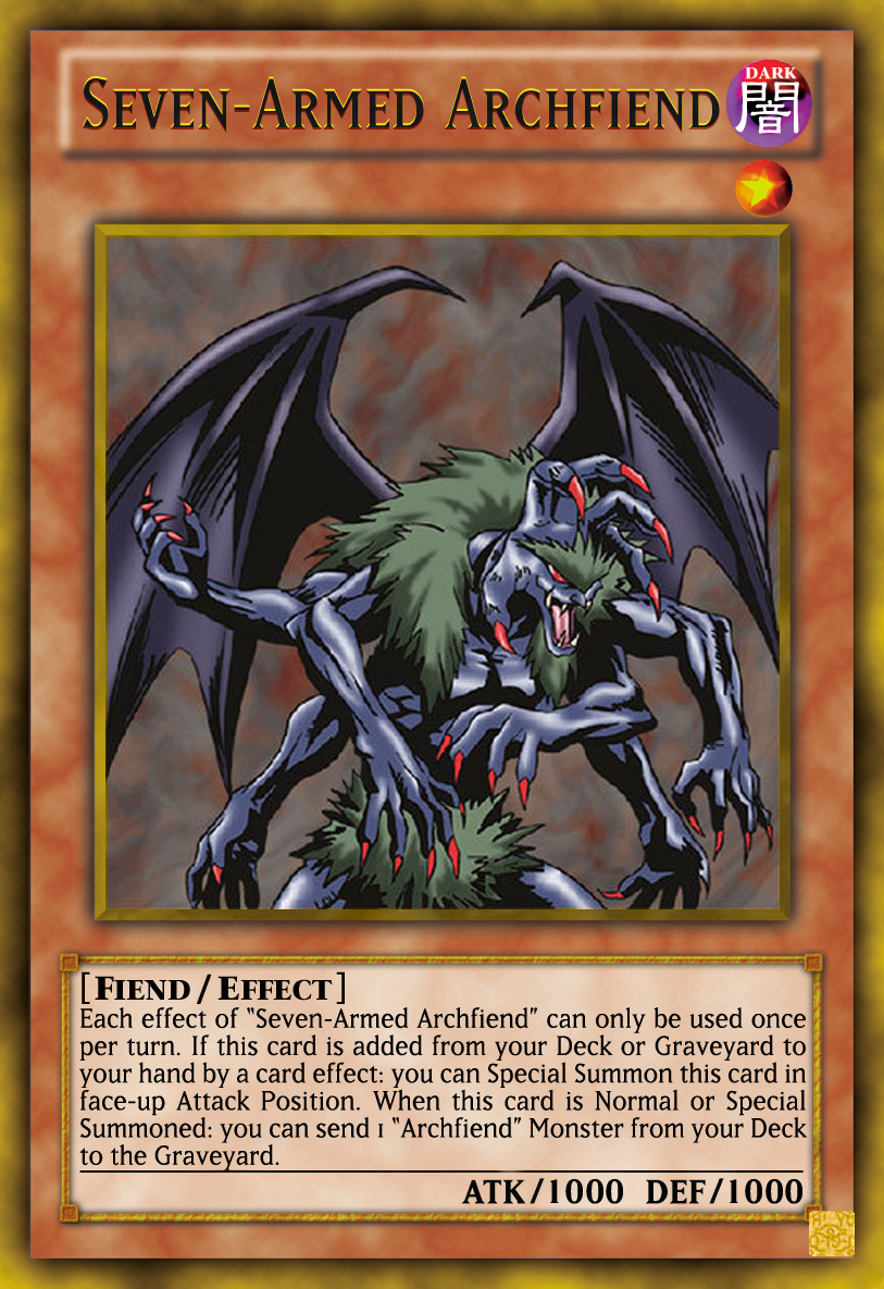 yugioh seven armed fiend card Halloween Edition T-Shirt Dragon/Effect 666!? This Monster Is The