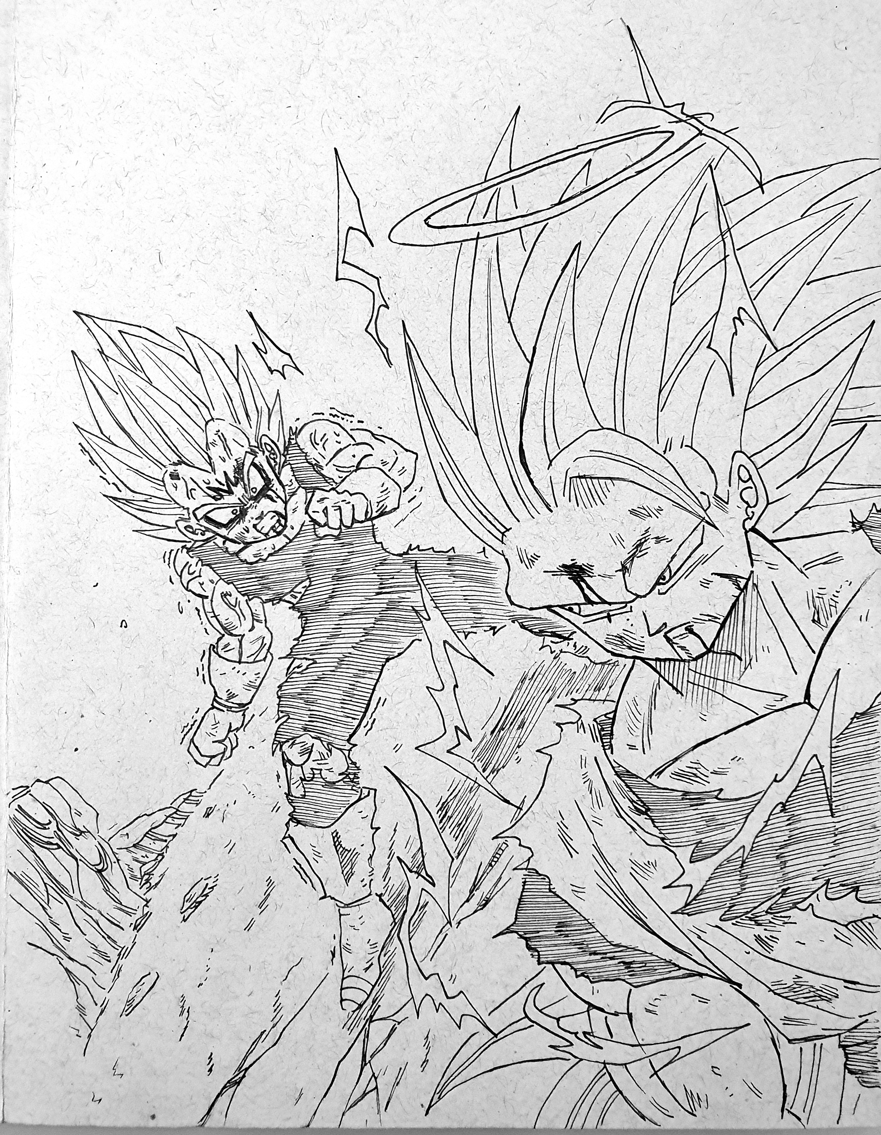 Goku ssj3 vs Majin Vegeta by LGsusLind on DeviantArt