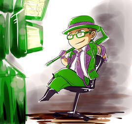 Chibi Riddler quick sketch