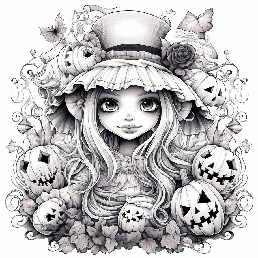 Halloween Ausmalbilder: Gruselspa fr Jung und Al by ausmalbildergb on