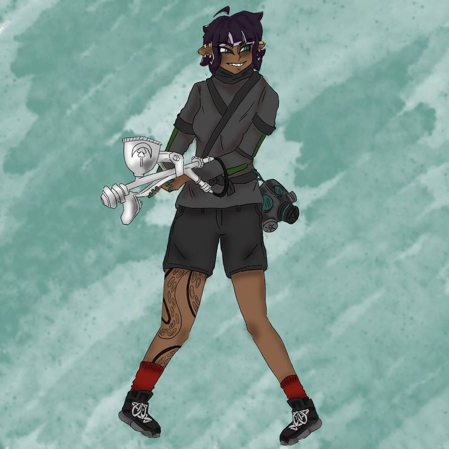 full body of my octoling splatoon oc! by CatharsisEmotions on DeviantArt