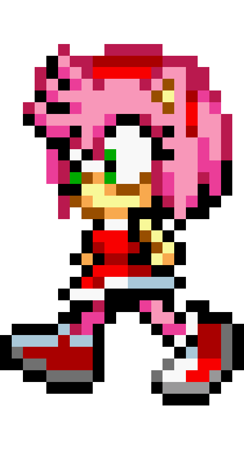 Amy rose girly walk by fg87sonicpixelart on DeviantArt