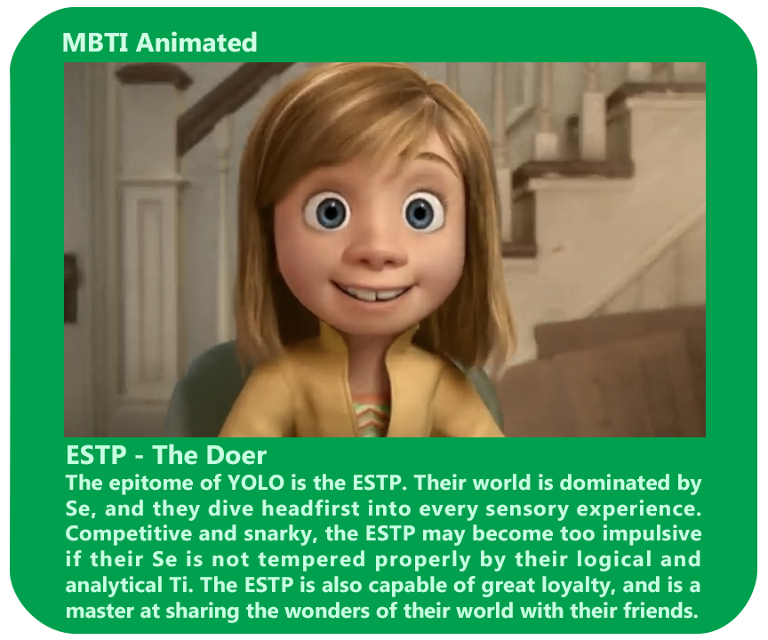 Pixar ESTP - Riley Andersen