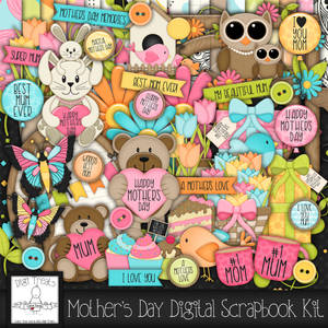 Digi Treats Mother's Day digital scrapbook kit.