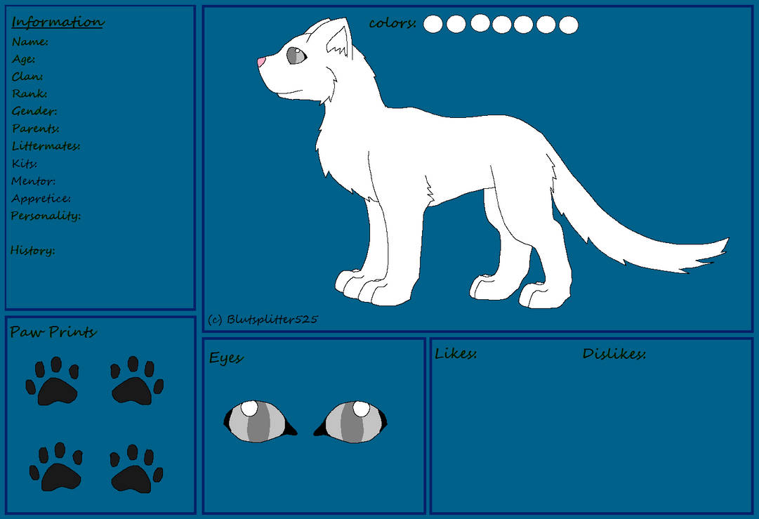 Warrior cats reference sheet by Blutsplitter525 on DeviantArt