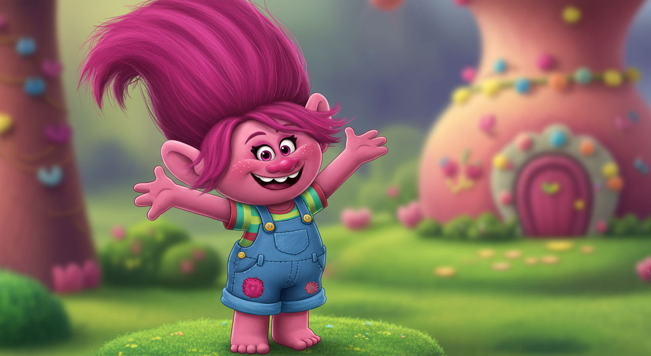 Poppy (DreamWorks Trolls) in overall by nickisfun on DeviantArt