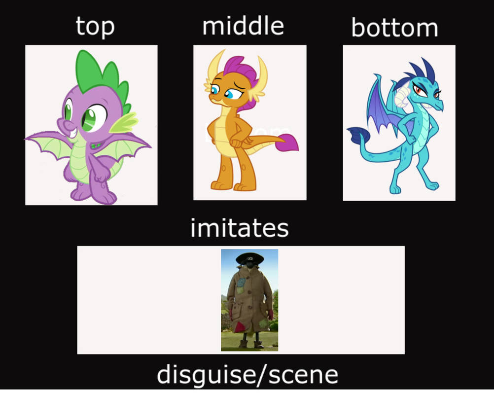 Spike, Smolder and Ember imitate Shaun the sheep by nickisfun on DeviantArt