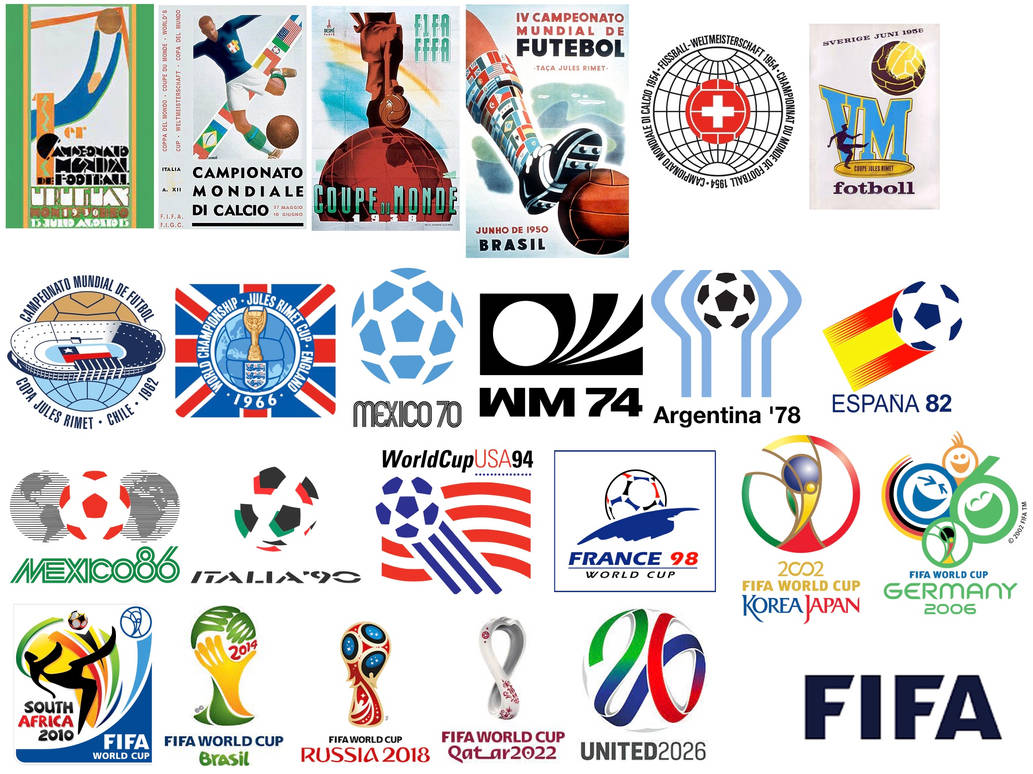 Every FIFA World Cup logo by HezaRogalik on DeviantArt