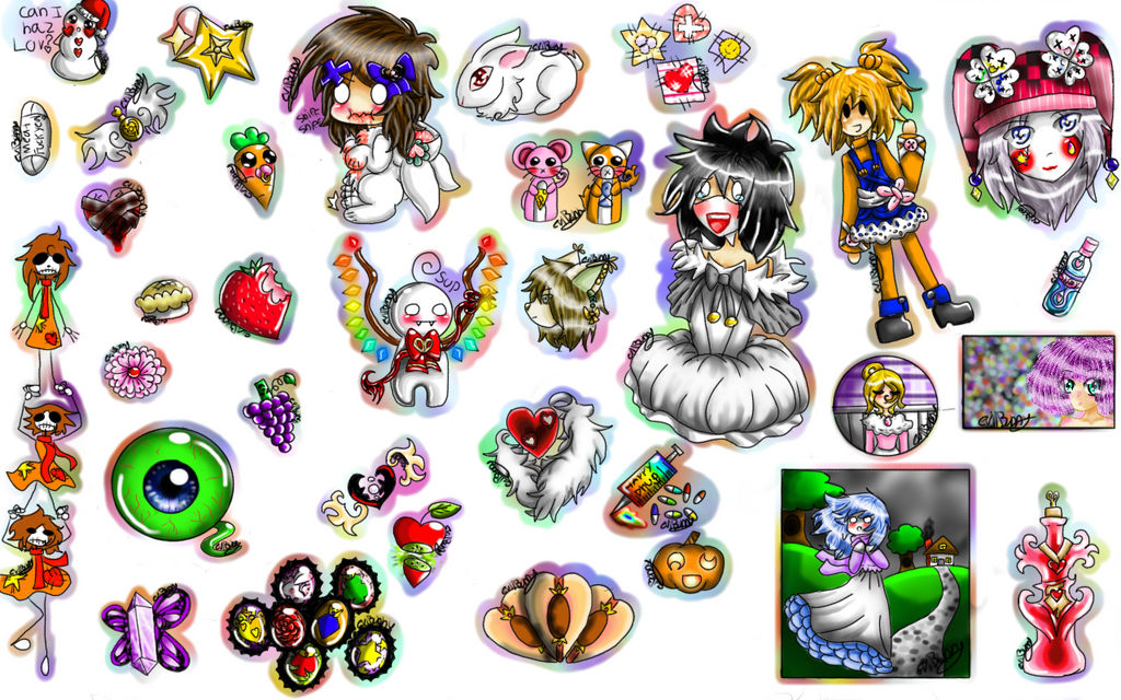 Random Skin Sticker random stickers by theevilbunny1994 on DeviantArt
