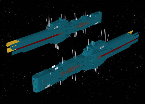 LoGH - FPA space battleship Hyperion (SketchUp)