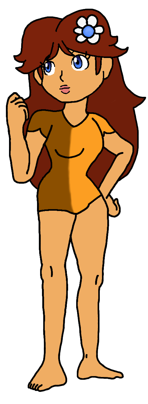 Daisy - Brown + Orange Leotard Outfit