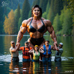 Default A cinematic photo of a towering muscleboun