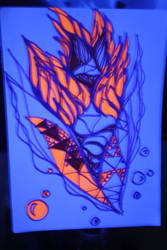 Psychedelic Flame Hearts (in UV-Light)