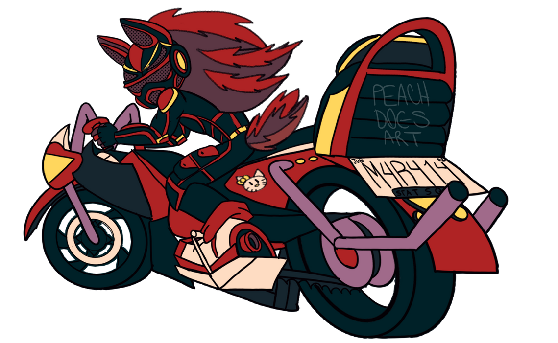 Shadow on a Motorcycle (Version 4) by peachdoesart on DeviantArt