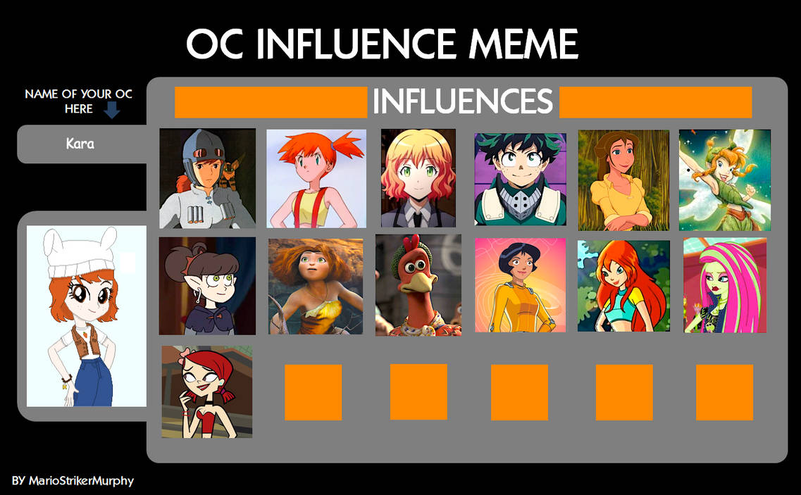 OC Influence Meme (Kara Edition 2023) by Nightofstarryskies10 on DeviantArt