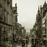 Rainy street of Glasgow