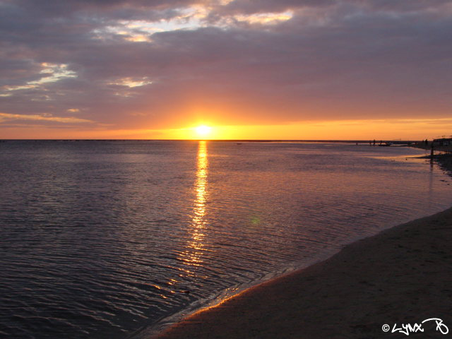 Sunset down at the Beach