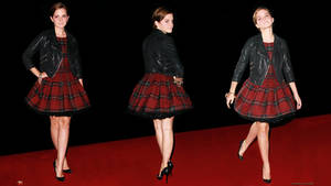 Emma Watson Tartan Leggyness 3