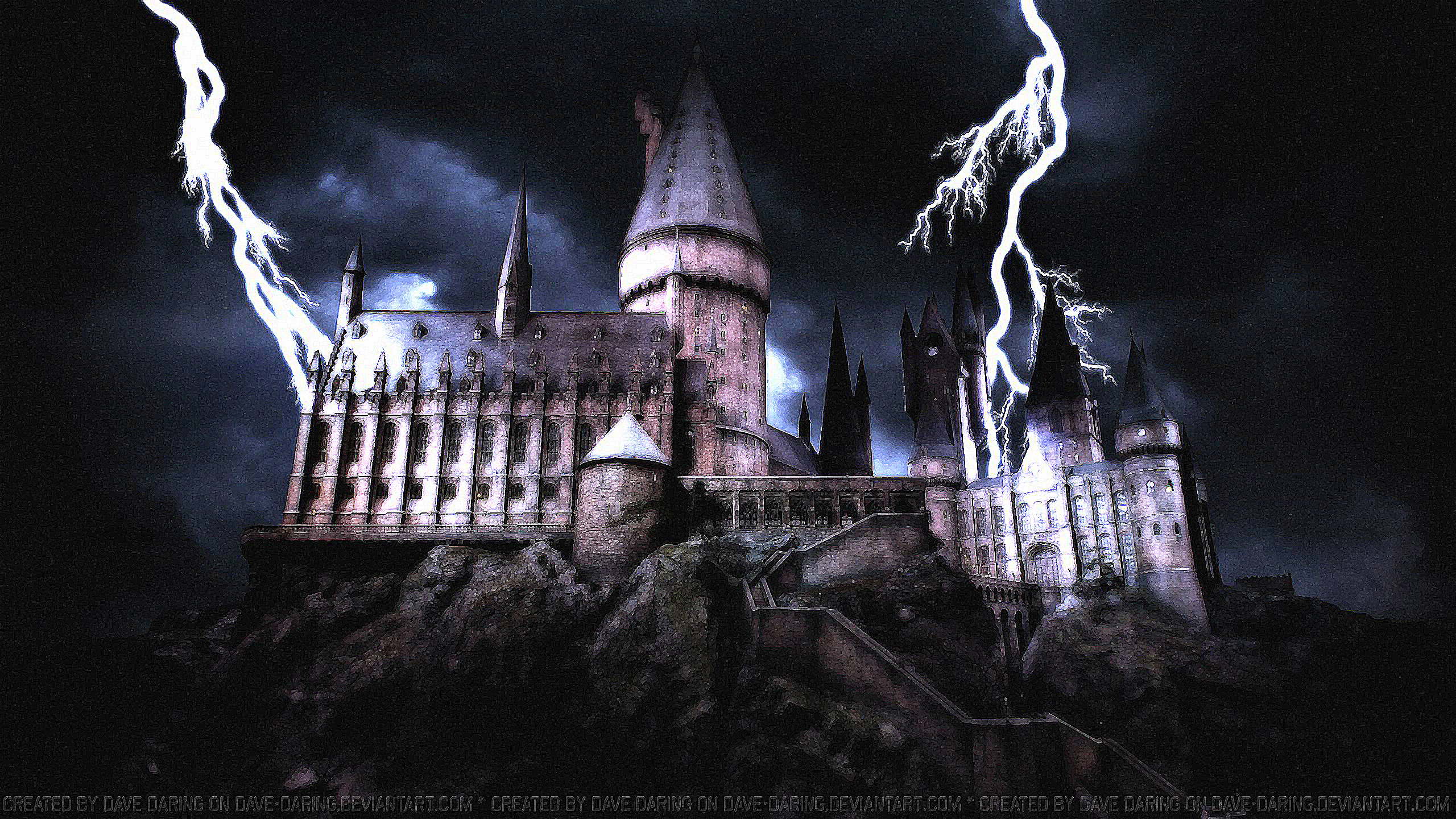 Storm over Hogwarts Paint effect