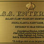 Enterprise D Dedication Plaque